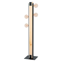 красивые 43471 Торшер LAYHAM, 4х60W (E27),основа 245х260, H1275, дерево, сталь, черный