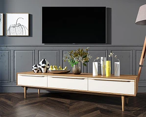 Консоль под TV "Bruni white" с ящиками арт BR-21WH