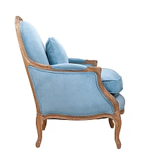 Мягкое полукресло с подлокотниками Aldo Light Blue на заказ