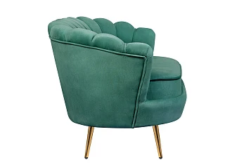 фото Дизайнерский двухместный диван Pearl Double Green V2 в интерьере