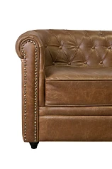 купить Кожаный диван лофт Karo Brown leather 3S