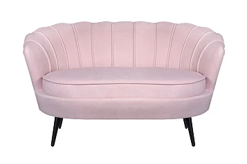 купить красивый Диван ракушка Pearl Double Pink на черных ножках