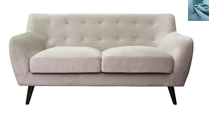 Мягкий диван Albert 9 ширина 165 цвет голубой в интерьере