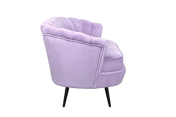 Диван ракушка для гостиниц Pearl Triple Purple на черных ножках в интернет-магазине
