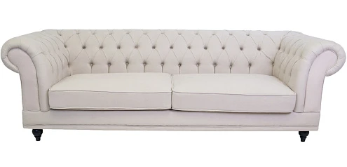 фото Трехместный мягкий диван арт-деко Neylan бежевый