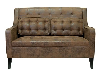 Дизайнерский двухместный диван Hublon коричневый в интерьере