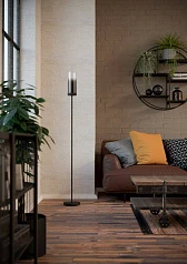 фото 44004 Торшер TOOTHILL, 1х40W (E27), L1535, ?150, сталь черный / затемненное стекло, черный прозрачный