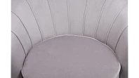 Низкое кресло ракушка Pearl Grey на черных ножках в интернет-магазине