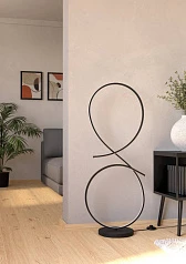 купить 901271 Светод торшер SERPINS, 20W(LED), алюминий, сталь, черный, пластик, белый, 3000K, 2500lm в интернет-магазине