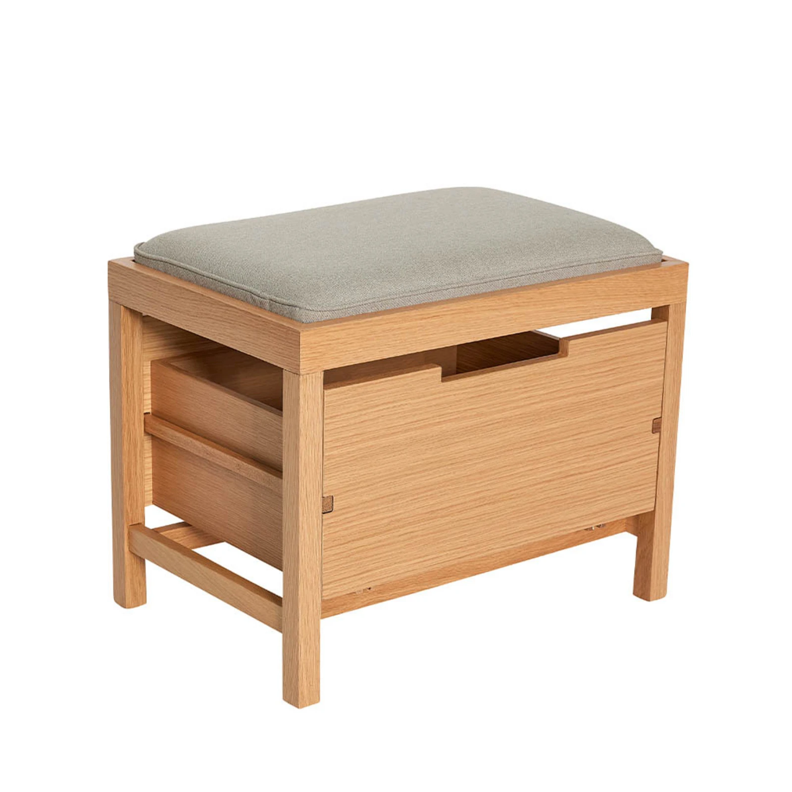 купить красивые БАНКЕТКА BIFI HUBSCH, СВЕТЛО - СЕРЫЙ / НАТУРАЛЬНЫЙ