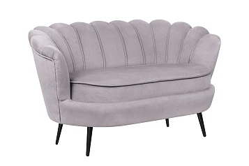заказать Диван ракушка Pearl Double Grey на черных ножках