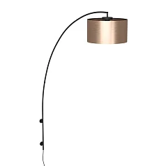 стильные 390407 Торшер с сенсорным выключателем SAGANTO 1, 1X40W (E27), H1890, сталь, чёрный/пластик, коричневый, медь