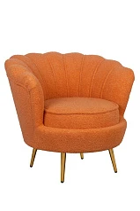 фото Низкое кресло Pearl Orange Boucle