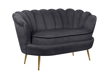 фото Дизайнерский двухместный диван Pearl Double Black в интерьере