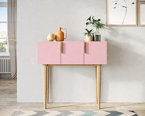 стильный Консоль с тремя дверками "Line" LN15/GR1/pink