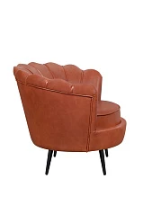 купить Низкое кресло ракушка Pearl Brown на черных ножках