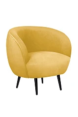 купить красивое Мягкое кресло Benee Yellow на черных ножках