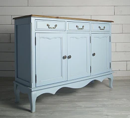 купить Комод "Leontina Blue" (3 ящика и 3 двери) арт ST9344B