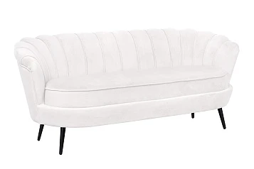 Диван ракушка Pearl Triple Beige на черных ножках