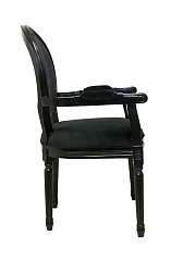 красивый Мягкий стул с подлокотниками Diella Black Velvet в интернет-магазине