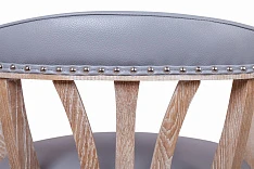 красивый Мягкий стул с подлокотниками Tanner Gray Leather