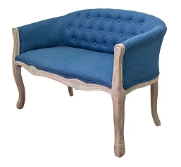 Диван французский стиль Kandy Double Blue цвет желтый в интерьере
