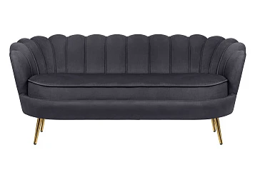 красивые Трехместный диван ракушка для гостиниц Pearl Triple Black