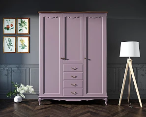 Шкаф Leontina Lavanda для одежды с ящиками арт ST9327/34L в интернет-магазине