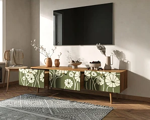 купить Комод "Berber" с ящиками низкий под TV арт BB19/Print_53 в интернет-магазине