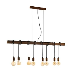 фото 43524 Подвесной потолочный светильник (люстра) TOWNSHEND 4, 8Х60W, E27, L1500, B140, H1100, сталь, а в интерьере