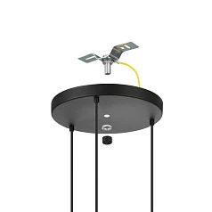 купить красивые 43864 Люстра AMSFIELD 1, 3X40W (E27), ?480, сталь, черный / дерево в интернет-магазине