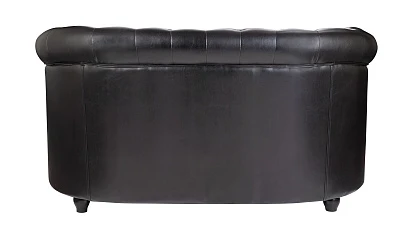 купить Кожаный диван лофт Karo V2 черный в интернет-магазине