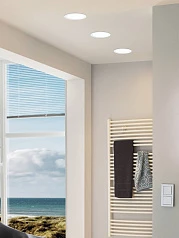 фото 99207 Светодиодный встраиваемый светильник FUEVA 5, 11W (LED), ?166, ET26, IP44, 1350lm, 4000K, сталь