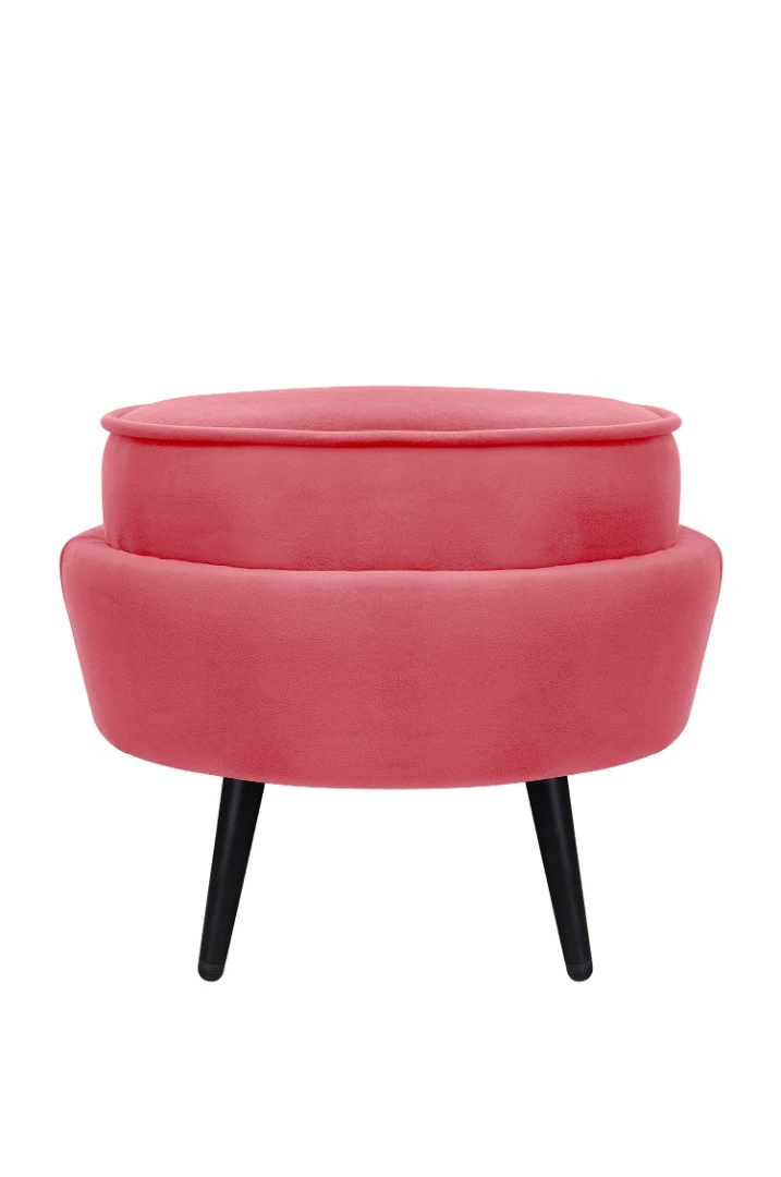 Пуф Pearl Adorn Karmin на черных ножках на заказ в интернет-магазине