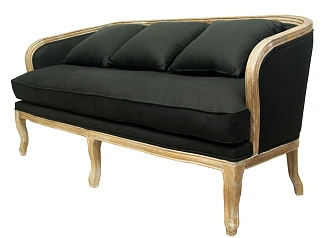 Диван ретро Nora коричневый в интерьере