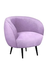 красивое Мягкое кресло Benee Purple на черных ножках на заказ