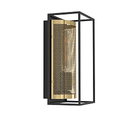 купить 43789 Бра (настенный светильник) NOHALES, 1X40W (E27), H320, сталь, черный, латунь