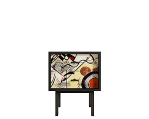 Тумбочка с двумя ящиками "Emerson" by Kandinsky арт EM16/Print_01 в интерьере