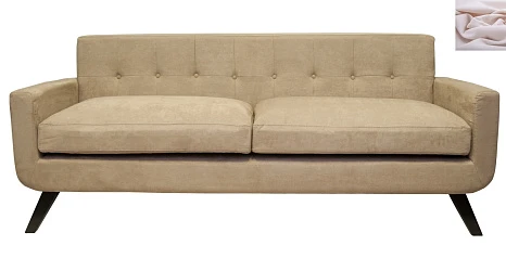 Диван скандинавский на ножках Uter розовый в интерьере