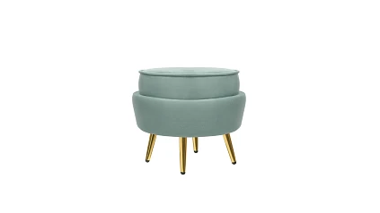 заказать Кресло с пуфом ракушка Pearl Green