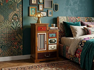 купить стильные Прикроватная тумба "Гуашь (Gouache)" арт M20010ETG/1, разноцветная в интернет-магазине