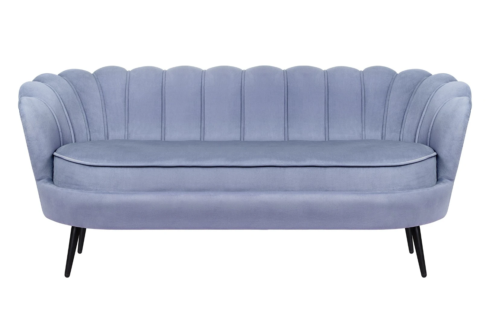 купить Диван ракушка для гостиниц Pearl Triple Blue на черных ножках