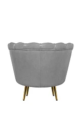 фото Низкое кресло ракушка Pearl Grey V2 в интерьере