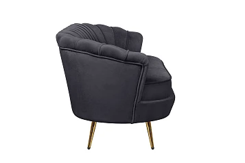 Трехместный диван ракушка Pearl Triple Black в интерьере