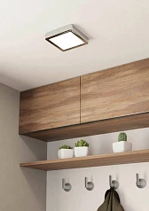 фото 900649 Накладной светильник  FUEVA 5, 11W (LED), 3000K, IP44, L160, B160, H28, сталь, хром / пластик, белый