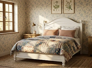 красивые Кровать в стиле Прованс "Одри (Odri)" 140х200 см арт 2141/14 на заказ