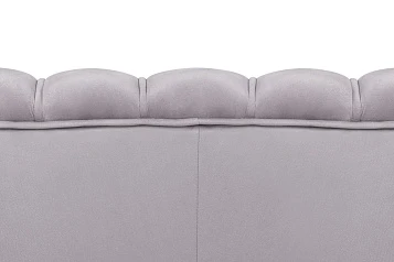 Диван ракушка Pearl Double Grey на черных ножках