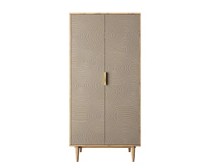 красивый Шкаф малый двухстворчатый "Line" R24/beige