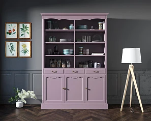 купить Двухсекционный шкаф Leontina Lavanda для посуды арт ST9330/3L в интернет-магазине